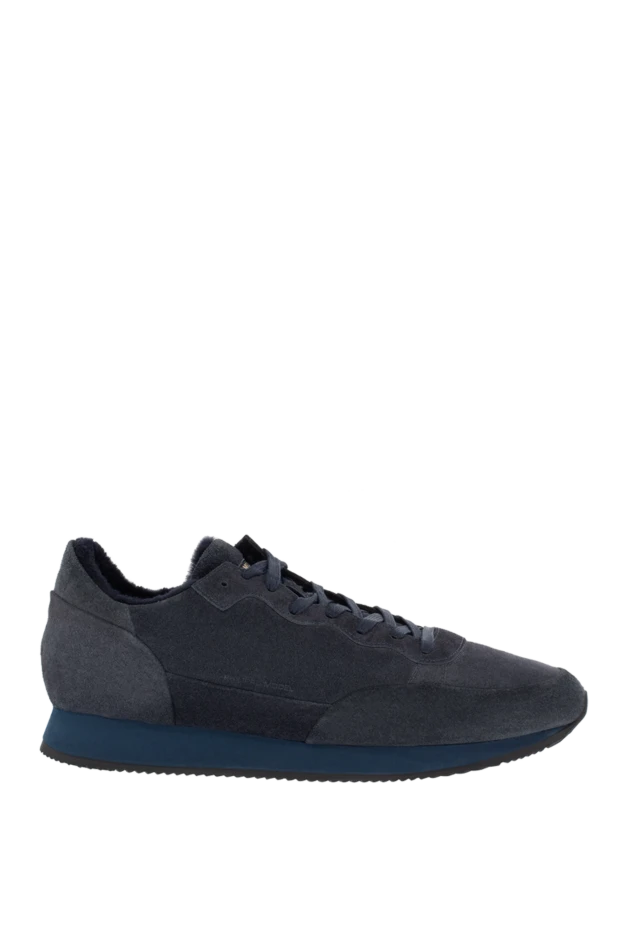 Philippe Model man blue suede sneakers for men купить с ценами и фото 142618 - photo 1