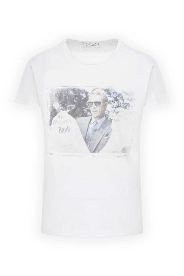 1921 T-Shirt Ерлердікі ерлерге арналған ақ мақтадан жасалған футболка купить с ценами и фото 142689 - фото 1