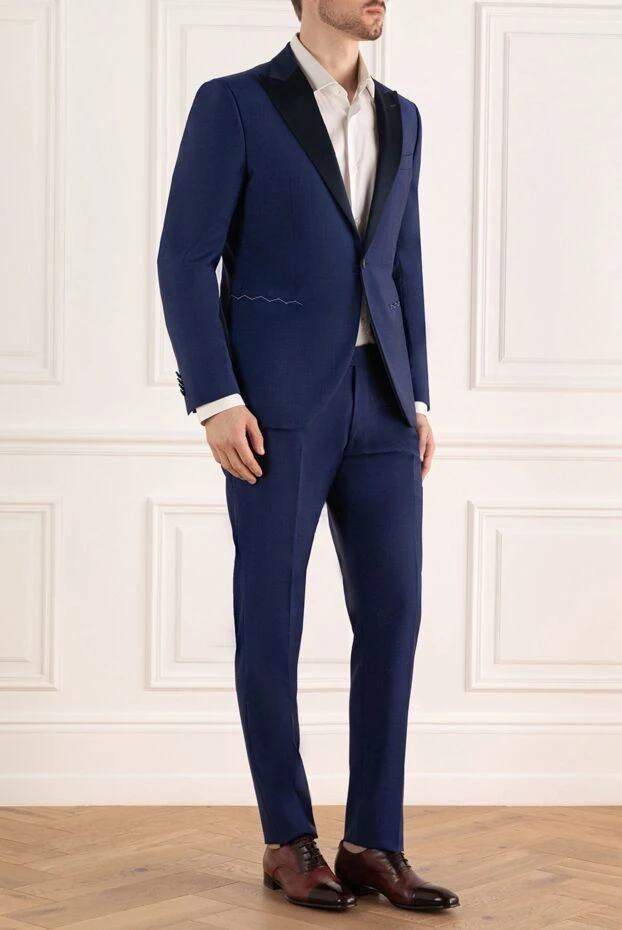 Lubiam men’s blue tuxedo made of wool and mohair 142704 - photo 3