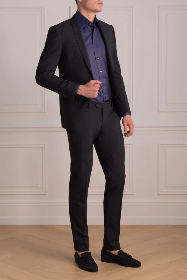 Lubiam men’s blue suit with a shawl lapel 142706 - photo 3