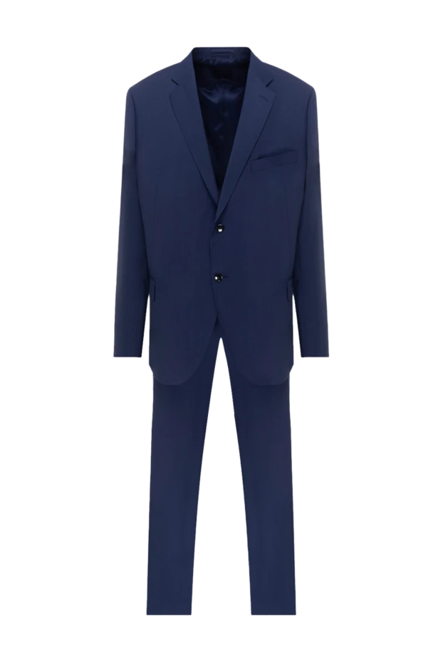 Lubiam man men's suit made of wool, blue купить с ценами и фото 142716 - photo 1