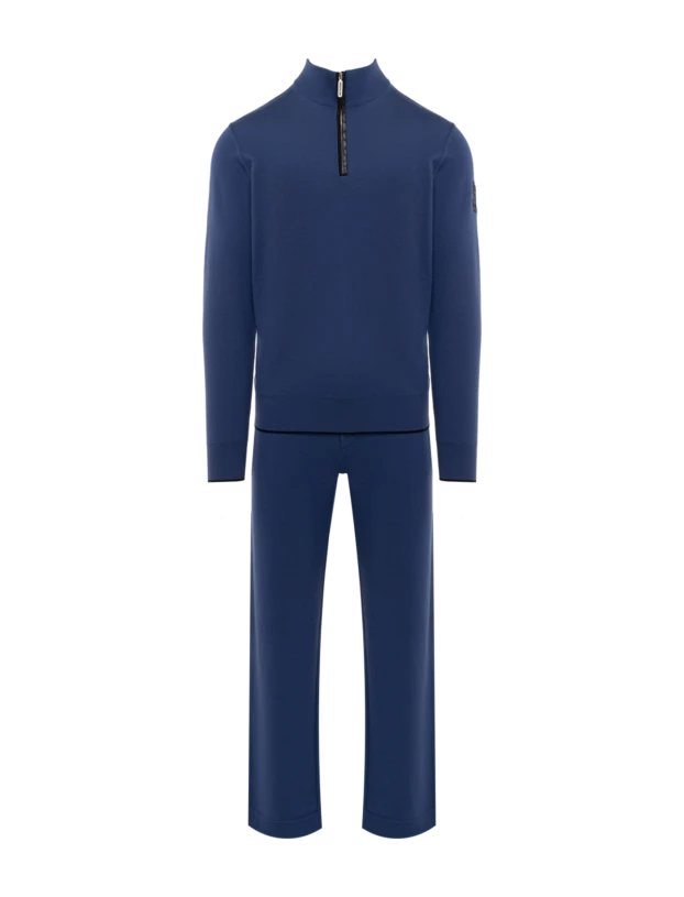 Men's blue cashmere tracksuit - photo 1