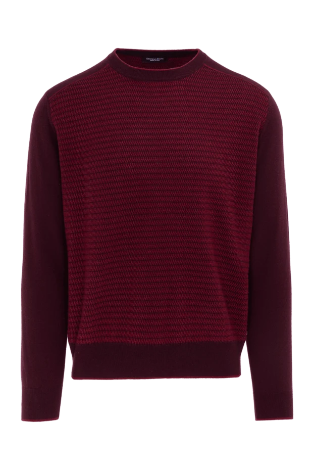 Бургундия кашемирі мен жібектен жасалған текстуралы тоқылған жемпір - фото 1