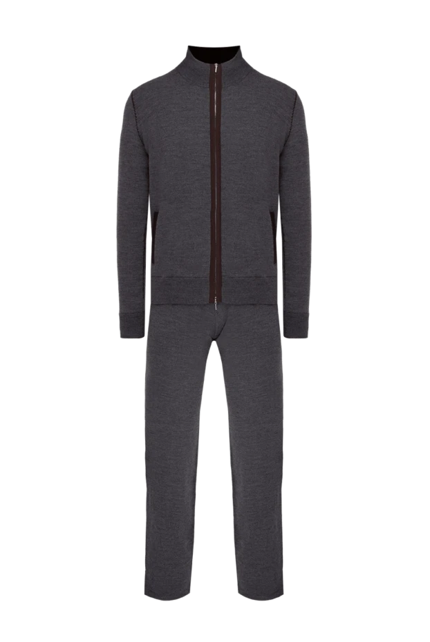 Cesare di Napoli man men's sports suit made of wool and silk, gray купить с ценами и фото 142768 - photo 1