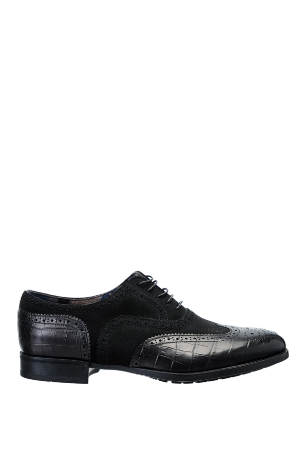 Doucal`s man men's black leather shoes купить с ценами и фото 142784 - photo 1