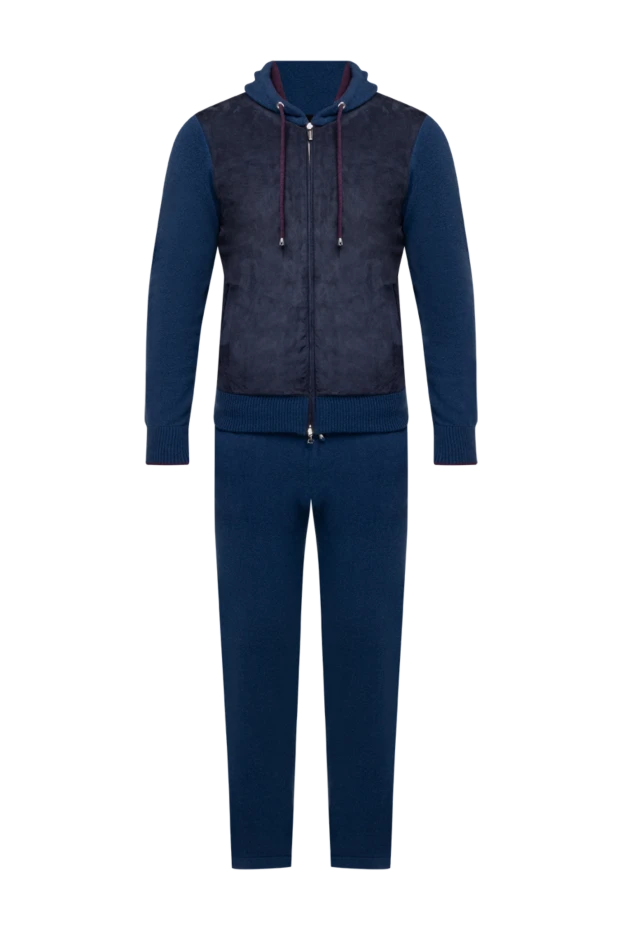 Monteverdi man men's sports jacket made of wool, viscose and cashmere, blue купить с ценами и фото 142811 - photo 1