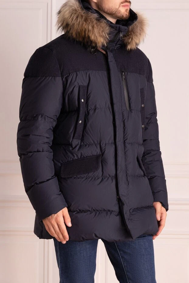 Montecore man men's down jacket made of polyamide blue купить с ценами и фото 142821 - photo 2