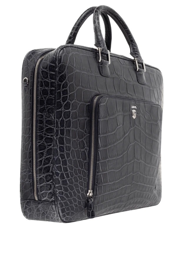 Tardini аллигатор көгілдір түсті шынайы былғарыдан жасалған сыртқы қалтасы бар портфель
 142871 - фото 3