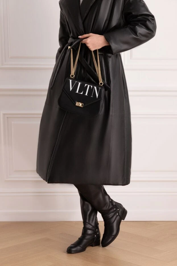 Valentino woman black leather bag for women купить с ценами и фото 142908 - photo 2