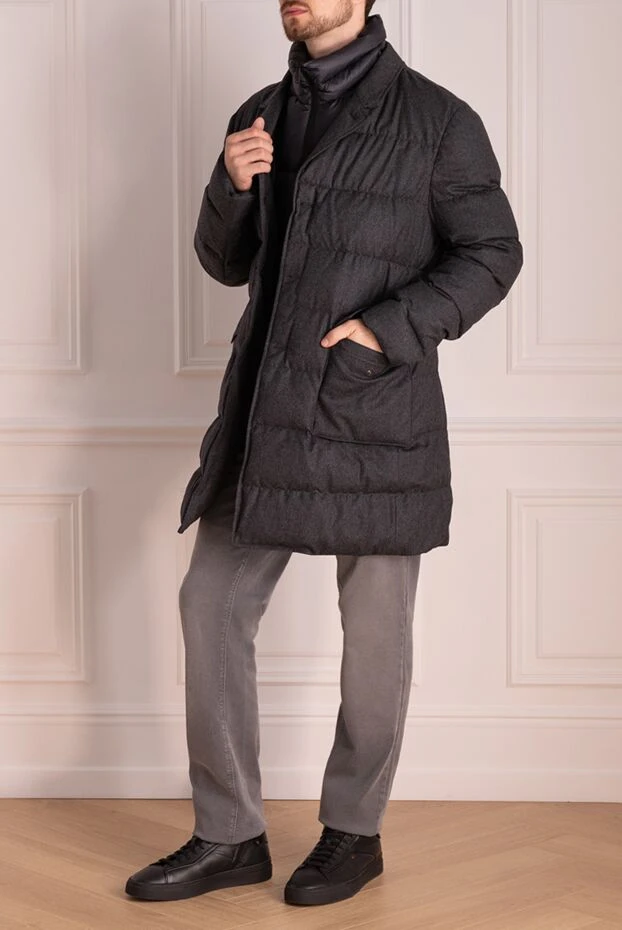 Montecore man down jacket men's gray wool купить с ценами и фото 142955 - photo 2