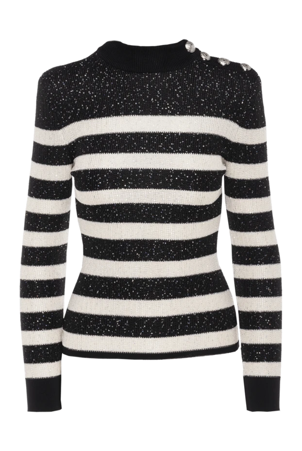 Balmain woman black viscose and polyester jumper for women купить с ценами и фото 142965 - photo 1