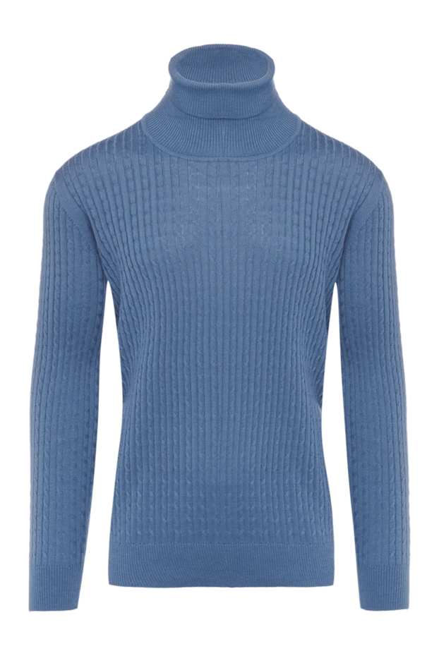 Cesare di Napoli man men's golf in wool, silk and cashmere blue купить с ценами и фото 142975 - photo 1