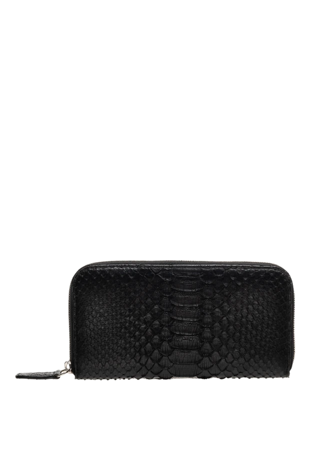 Cesare di Napoli man black men's python leather clutch купить с ценами и фото 143094 - photo 1