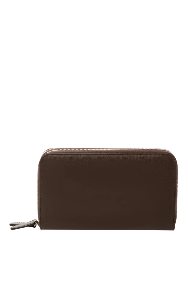 Cesare di Napoli man brown men's saffiano leather clutch купить с ценами и фото 143113 - photo 1