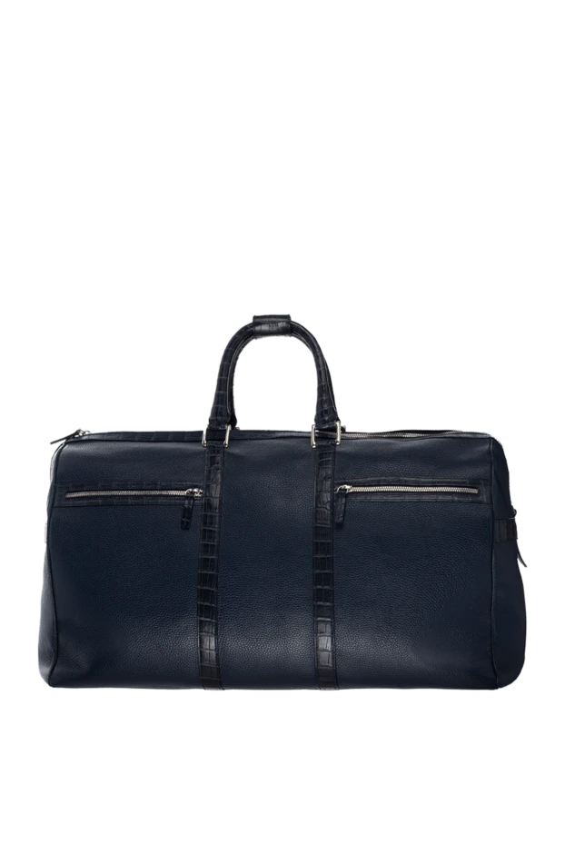 Cesare di Napoli man blue leather travel bag for men купить с ценами и фото 143188 - photo 1