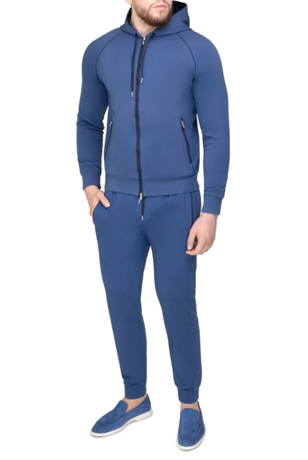 Bilancioni man men's cotton sports suit, blue купить с ценами и фото 143202 - photo 2