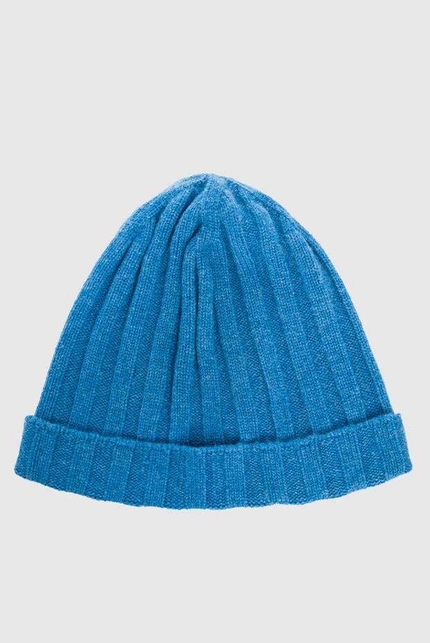 Bilancioni ашық көк реңктегі көтерілген серпімді жолағы бар кашемир қалпақ
 143209 - фото 3