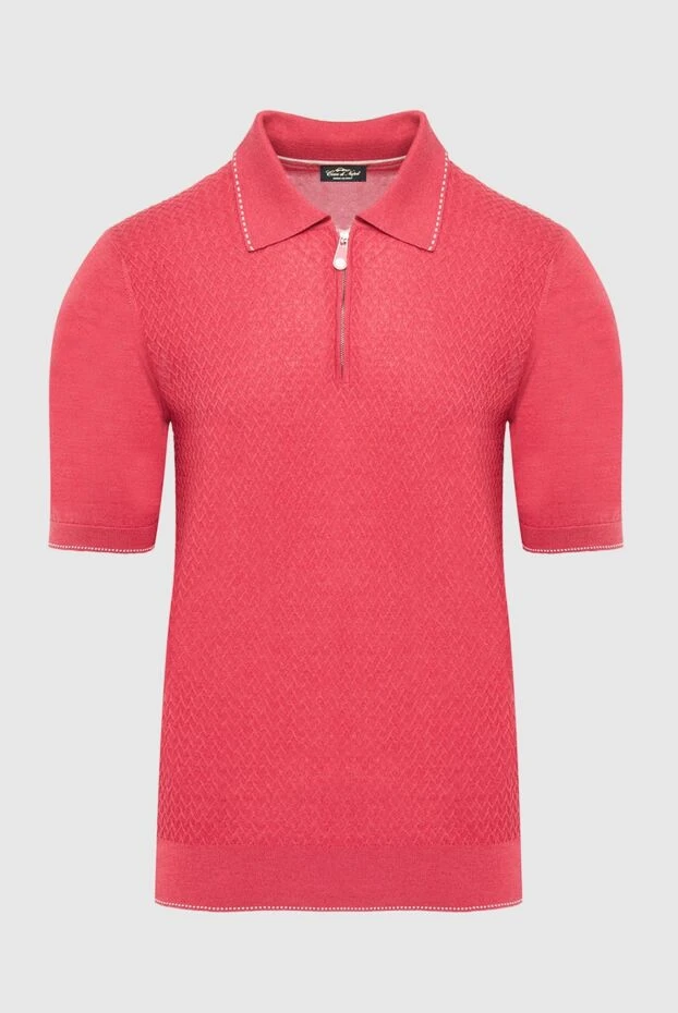 Cesare di Napoli man silk polo red for men купить с ценами и фото 143287 - photo 1