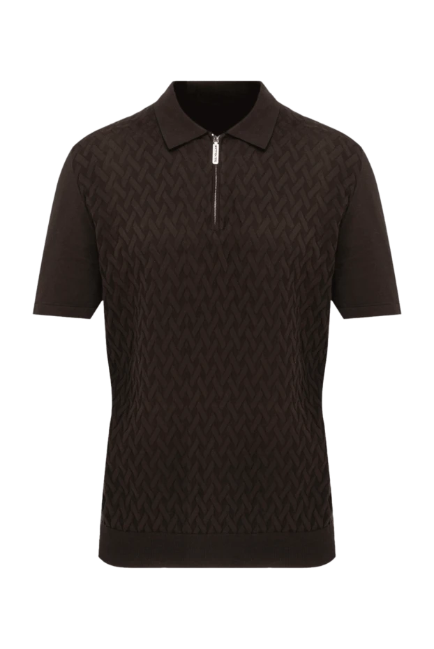 Cesare di Napoli man cotton polo brown for men купить с ценами и фото 143294 - photo 1