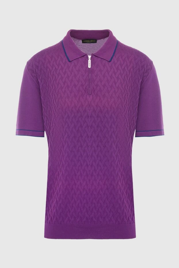 Cesare di Napoli man cotton polo purple for men купить с ценами и фото 143295 - photo 1