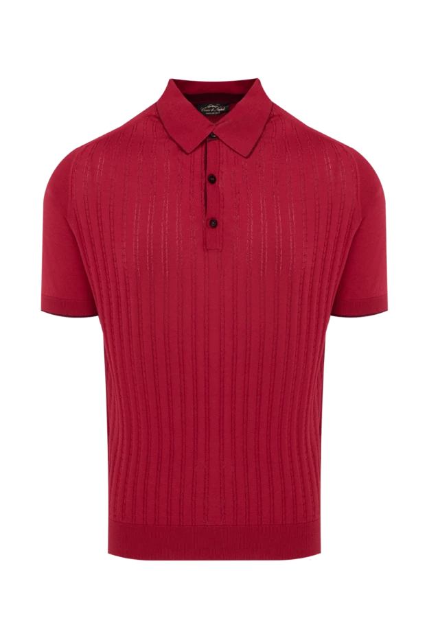 Cesare di Napoli man cotton polo red for men купить с ценами и фото 143296 - photo 1