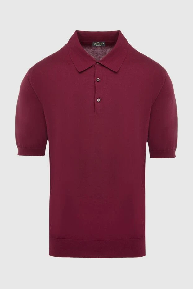 Cesare di Napoli man cotton polo burgundy for men купить с ценами и фото 143303 - photo 1