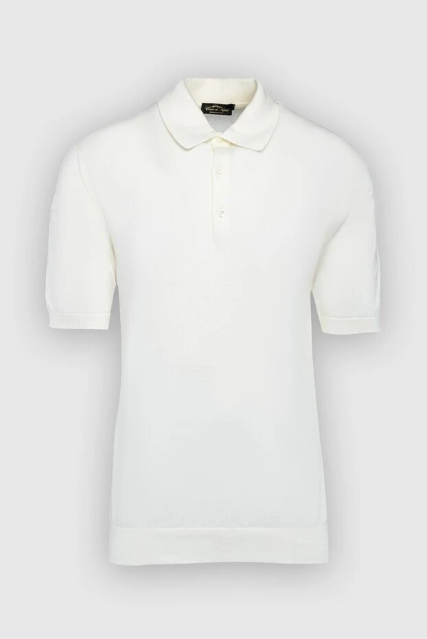 Cesare di Napoli man cotton polo white for men купить с ценами и фото 143308 - photo 1