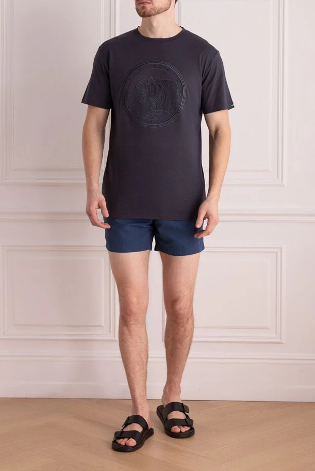 Brunello Cucinelli man blue polyester beach shorts for men купить с ценами и фото 143358 - photo 2