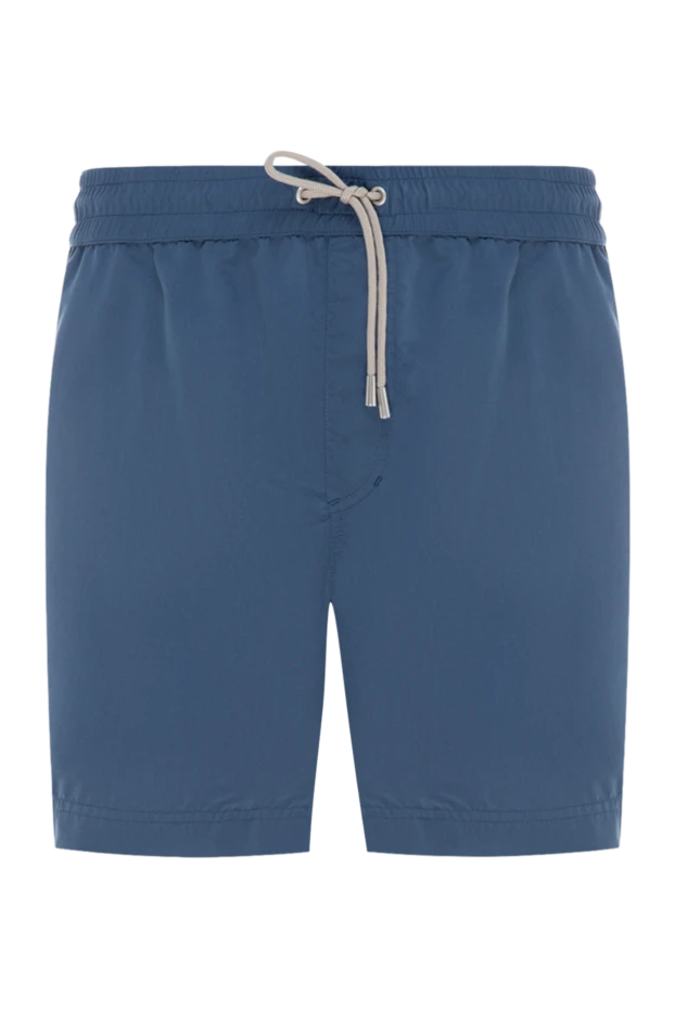 Brunello Cucinelli man blue polyester beach shorts for men купить с ценами и фото 143359 - photo 1