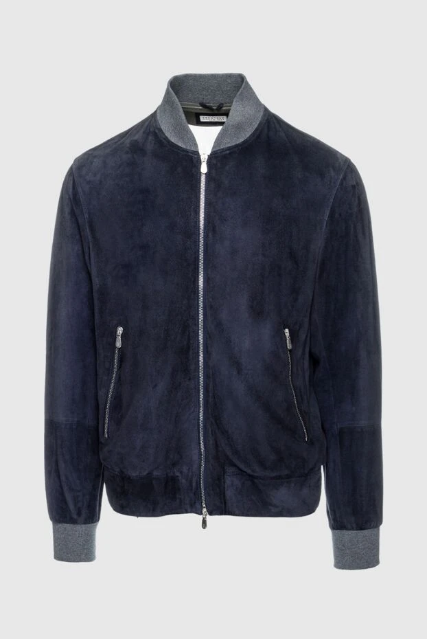 Blue suede jacket for men - photo 1