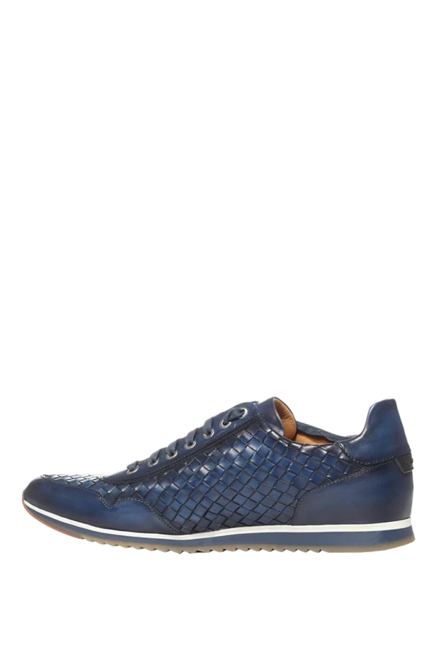 Magnanni man blue leather sneakers for men купить с ценами и фото 143415 - photo 1