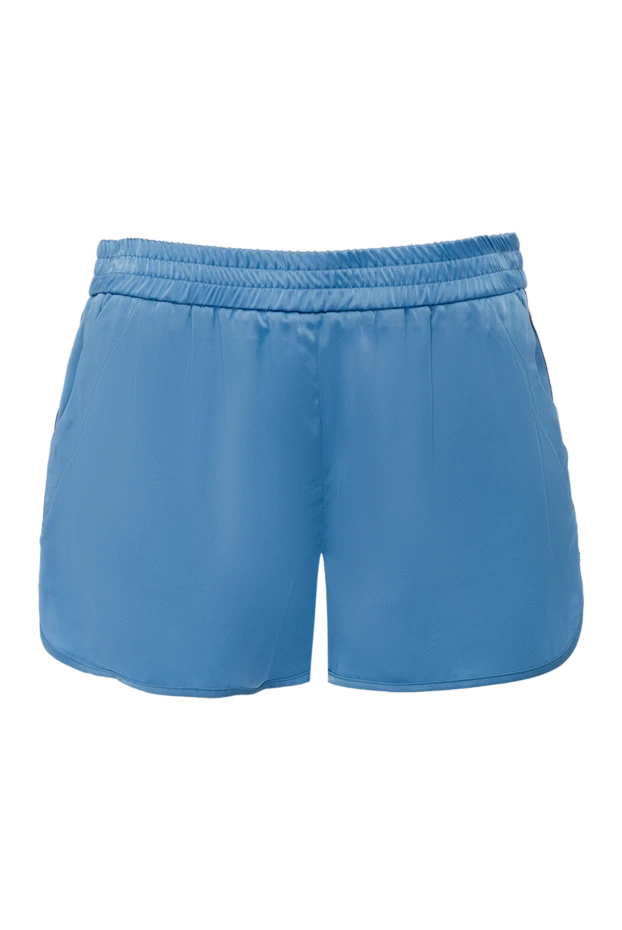 Brunello Cucinelli woman blue acetate and viscose shorts for women купить с ценами и фото 143459 - photo 1