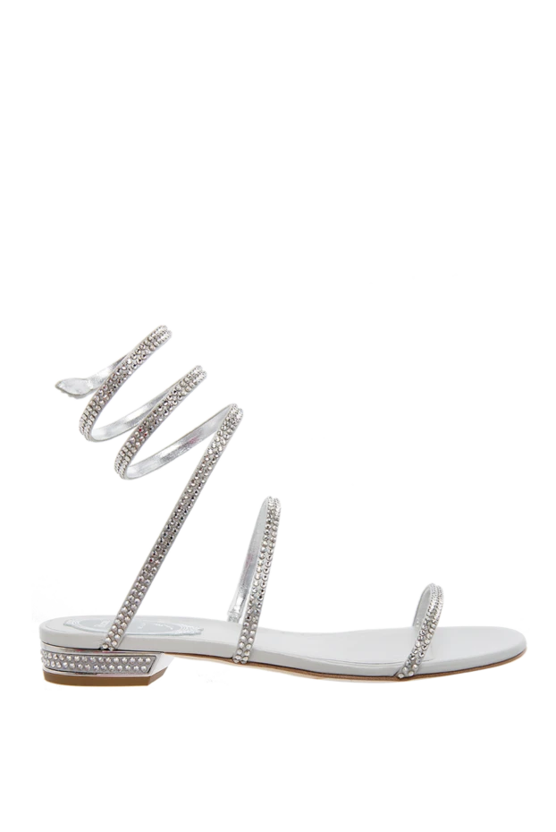 Rene Caovilla woman gray leather sandals for women купить с ценами и фото 143512 - photo 1