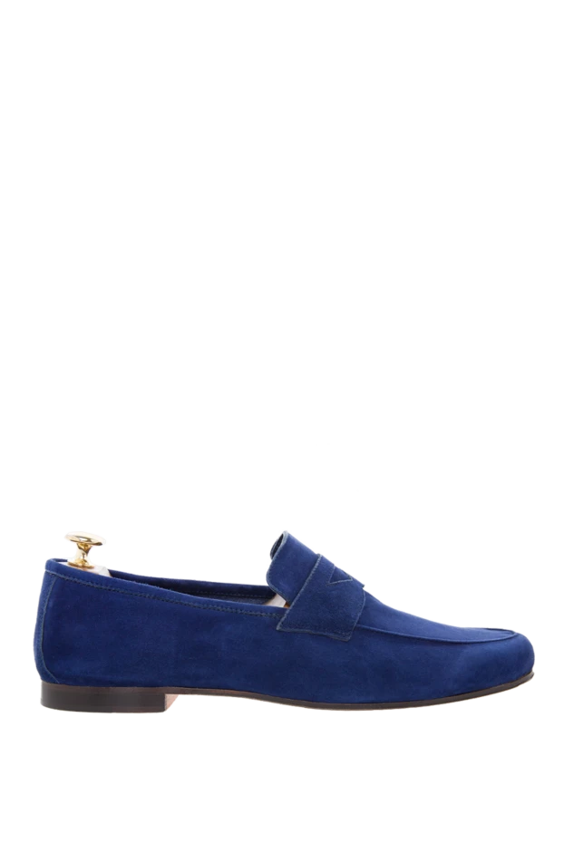 Andrea Ventura man blue suede loafers for men купить с ценами и фото 143571 - photo 1