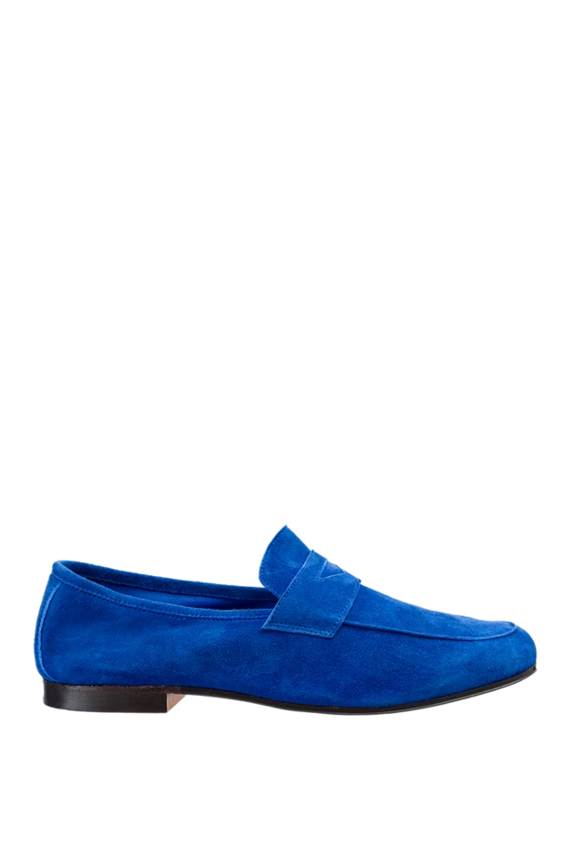 Andrea Ventura man blue suede loafers for men купить с ценами и фото 143574 - photo 1