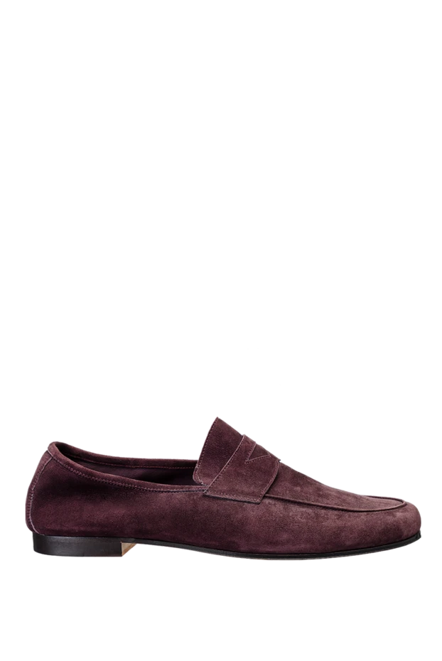 Andrea Ventura man burgundy suede loafers for men купить с ценами и фото 143578 - photo 1