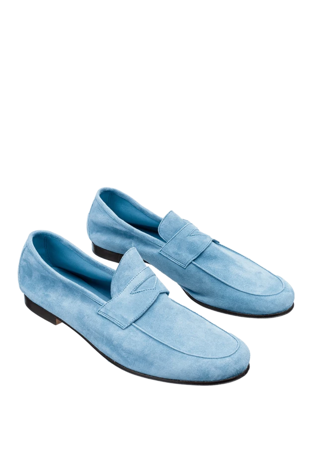 Andrea Ventura man blue leather loafers for men купить с ценами и фото 143583 - photo 2