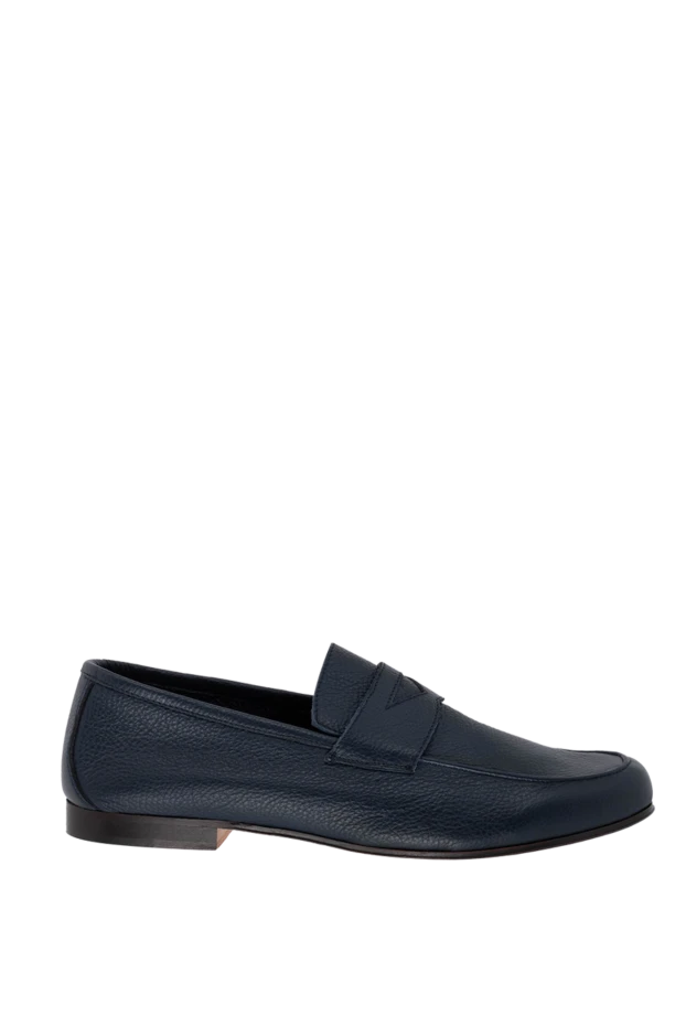 Andrea Ventura man blue leather loafers for men купить с ценами и фото 143593 - photo 1