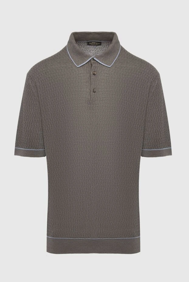 Cesare di Napoli man silk polo brown for men купить с ценами и фото 143618 - photo 1