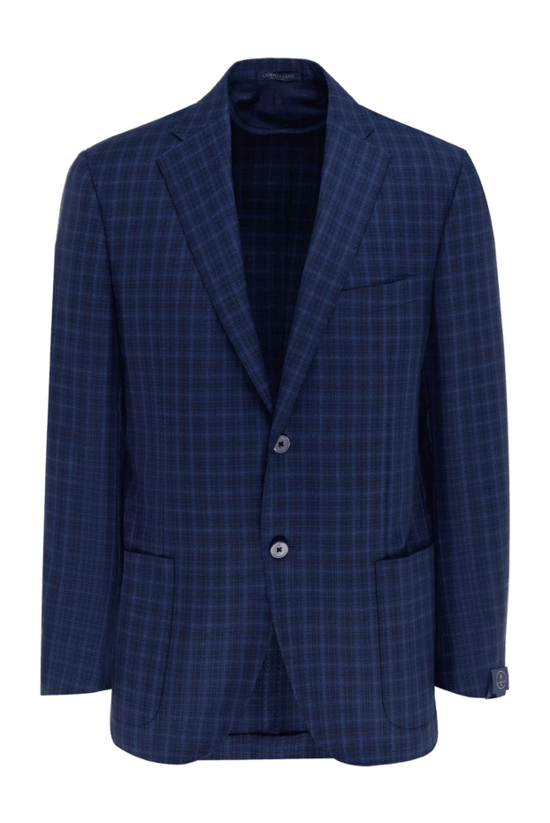 Corneliani man blue wool jacket for men купить с ценами и фото 143680 - photo 1