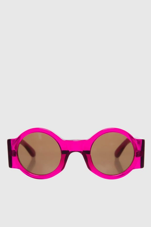 Очки для защиты от солнца круглые розовые женские - фото 1