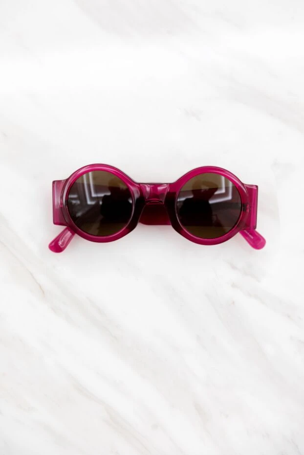 Dries Van Noten очки для защиты от солнца круглые розовые женские 143717 - фото 2