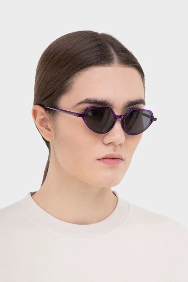 Dries Van Noten очки фиолетовые женские в форме 