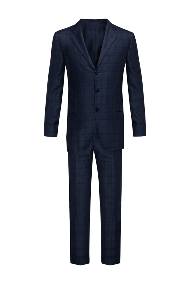 Kiton man men's suit made of cashmere and silk, gray купить с ценами и фото 143776 - photo 1