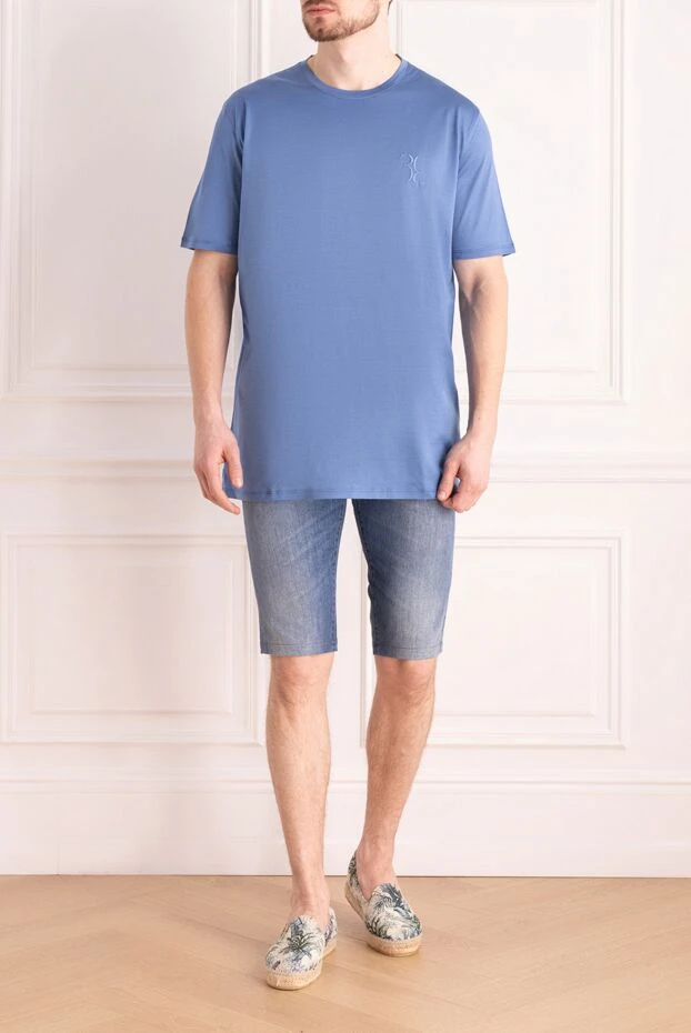 Tramarossa man blue cotton shorts for men купить с ценами и фото 143807 - photo 2