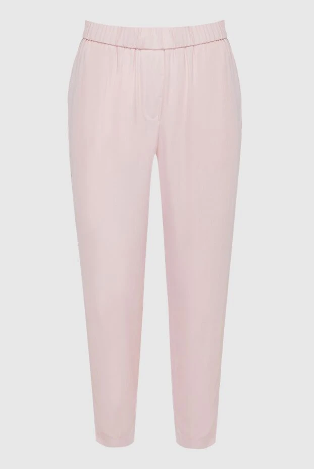 Peserico woman pink viscose trousers for women купить с ценами и фото 143889 - photo 1