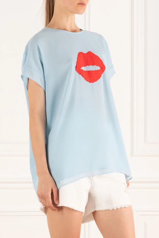 Edward Achour Paris woman pink cotton t-shirt for women 144021 - photo 3