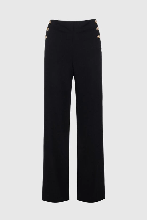 Edward Achour Paris woman black polyester trousers for women купить с ценами и фото 143977 - photo 1