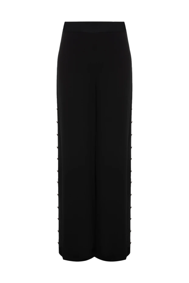 Edward Achour Paris woman black polyester trousers for women купить с ценами и фото 143978 - photo 1