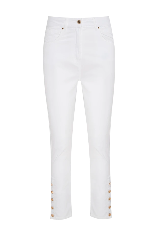 Edward Achour Paris woman white cotton jeans for women купить с ценами и фото 144017 - photo 1